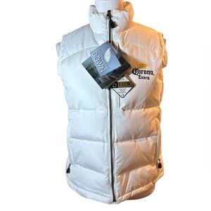 Corona Extra Women's White Puffer Down Vest 🆕